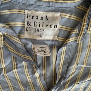 Frank & Eileen striped shirt. Super soft. Size medium in blue and cream.